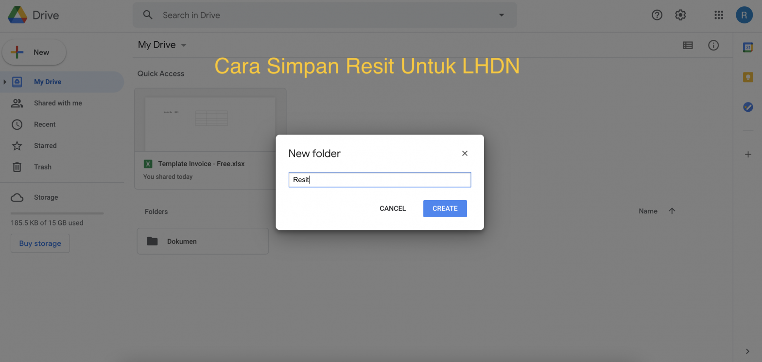 Cara Simpan Resit Untuk LHDN