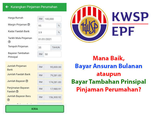 Bayar Ansuran Bulanan ataupun Bayar Tambahan Prinsipal Pinjaman Perumahan