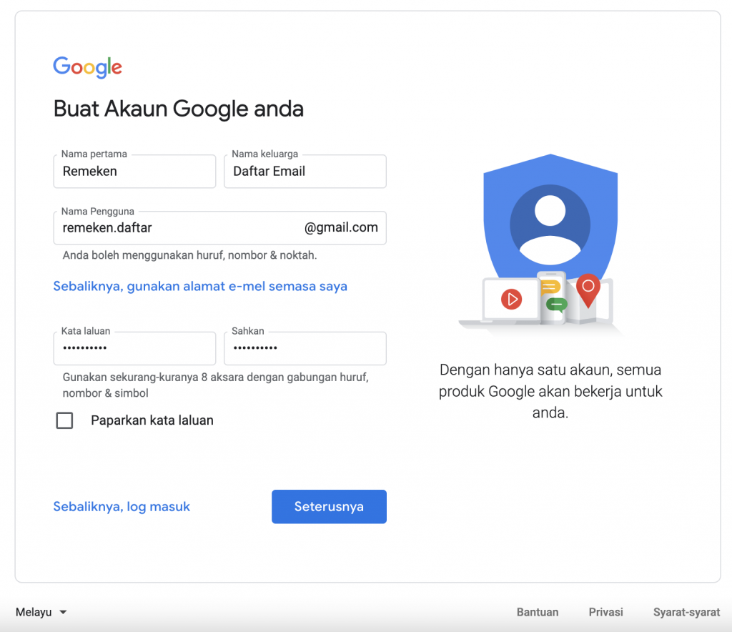 Cara Daftar Email Baru Gmail