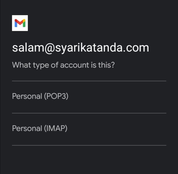 Cara Tambah Email Syarikat di Telefon